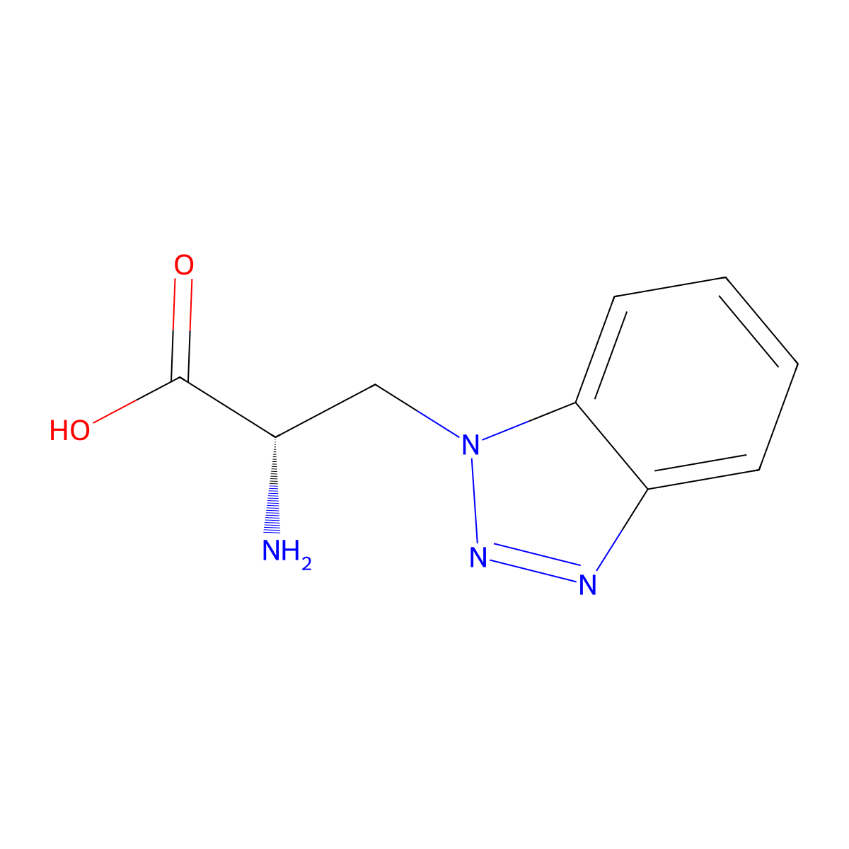 (2S)-2-Amino-3-(1H-1,2,3-benzotriazol-1-YL)propanoic acid molecular structure, CAS 1212823-47-6