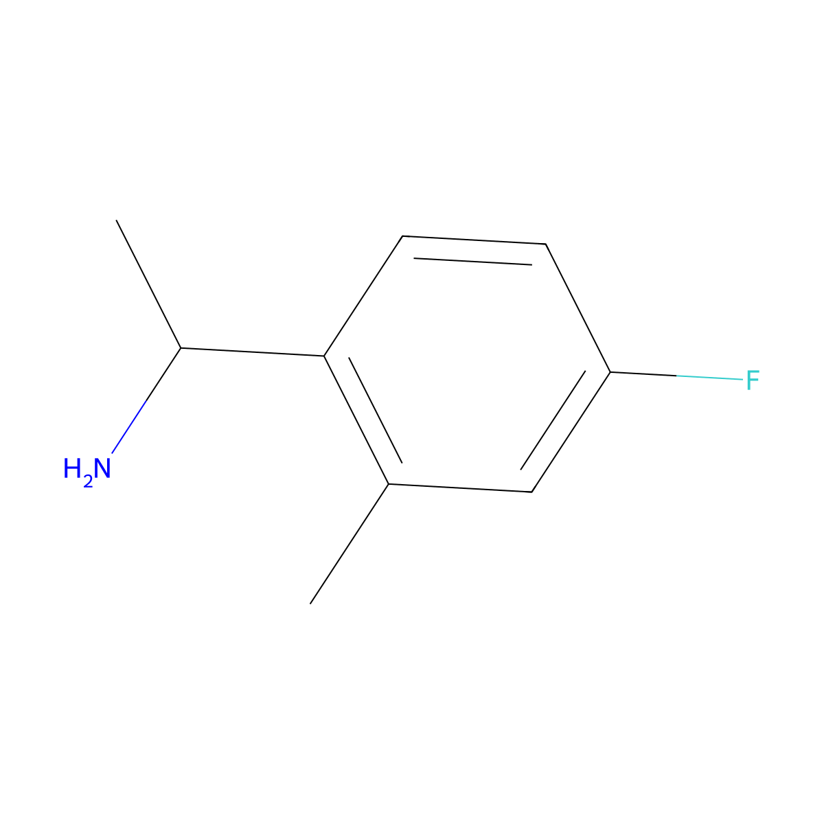 (R)-1-(4-Fluoro-2-methylphenyl)ethan-1-amine molecular structure, CAS 1212831-44-1