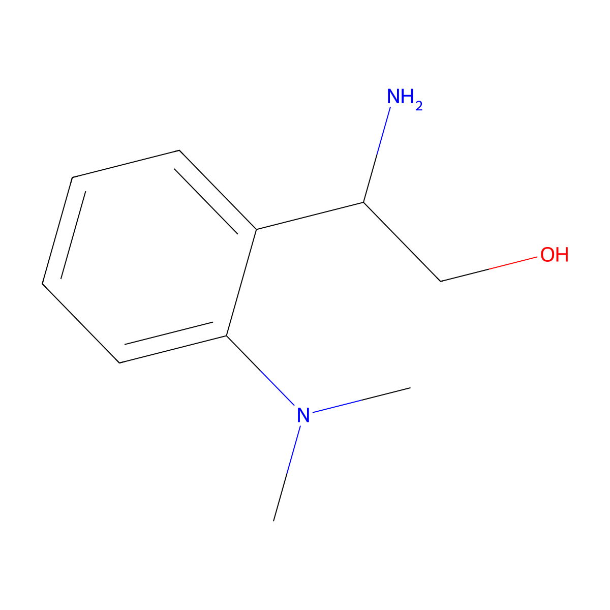 (s)-2-Amino-2-(2-(dimethylamino)phenyl)ethan-1-ol molecular structure, CAS 1212831-75-8