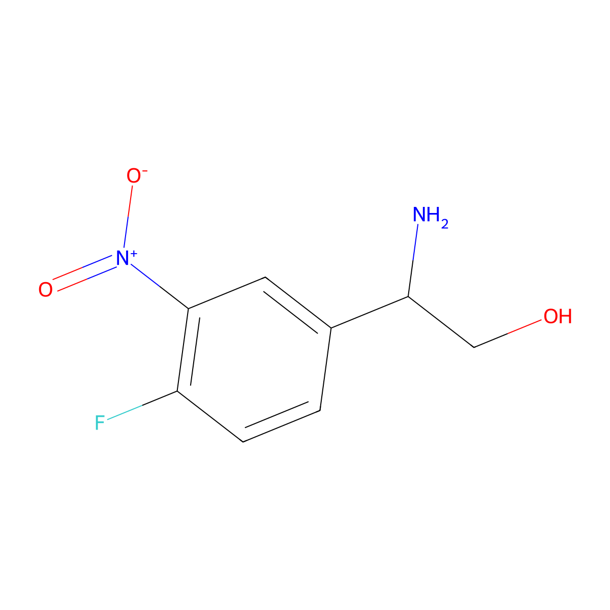 (r)-2-Amino-2-(4-fluoro-3-nitrophenyl)ethan-1-ol molecular structure, CAS 1212834-19-9