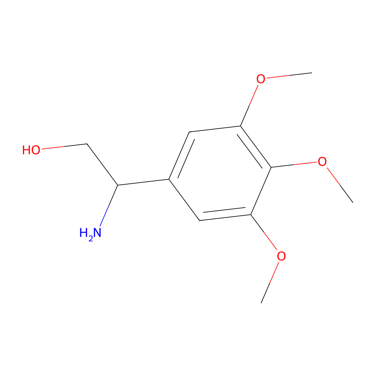 (2S)-2-Amino-2-(3,4,5-trimethoxyphenyl)ethan-1-OL molecular structure, CAS 1212834-86-0