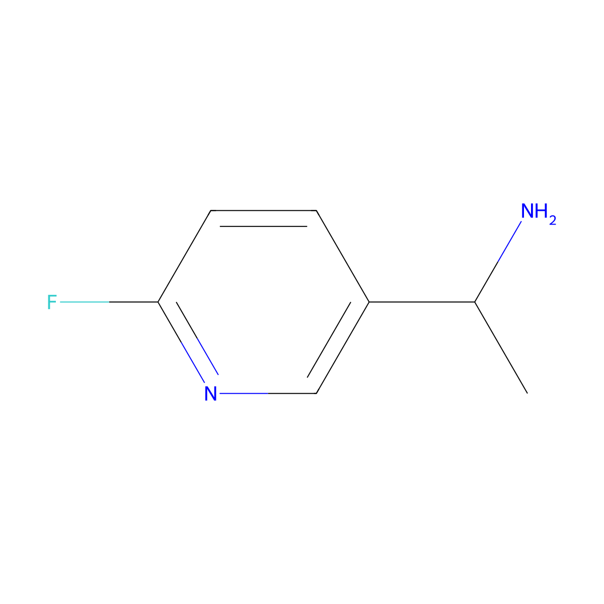 (1r)-1-(6-Fluoropyridin-3-yl)ethan-1-amine molecular structure, CAS 1212839-14-9