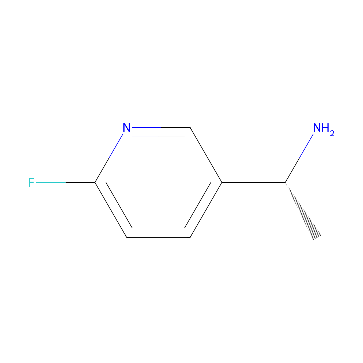 (1r)-1-(6-Fluoropyridin-3-yl)ethan-1-amine molecular structure, CAS 1212839-14-9