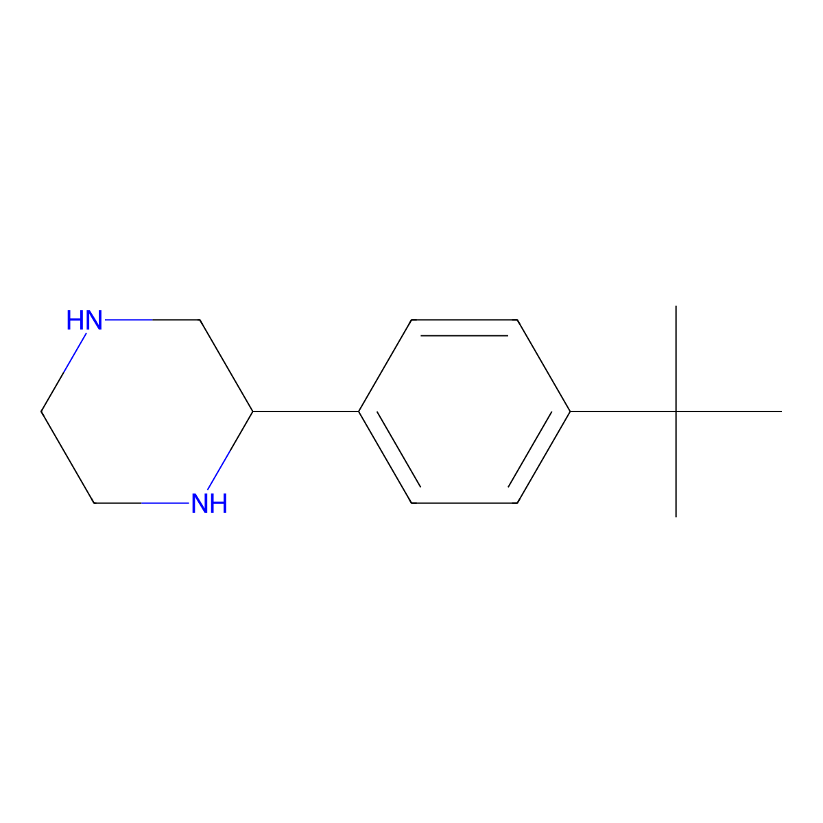 (R)-2-(4-(tert-Butyl)phenyl)piperazine molecular structure, CAS 1212841-94-5