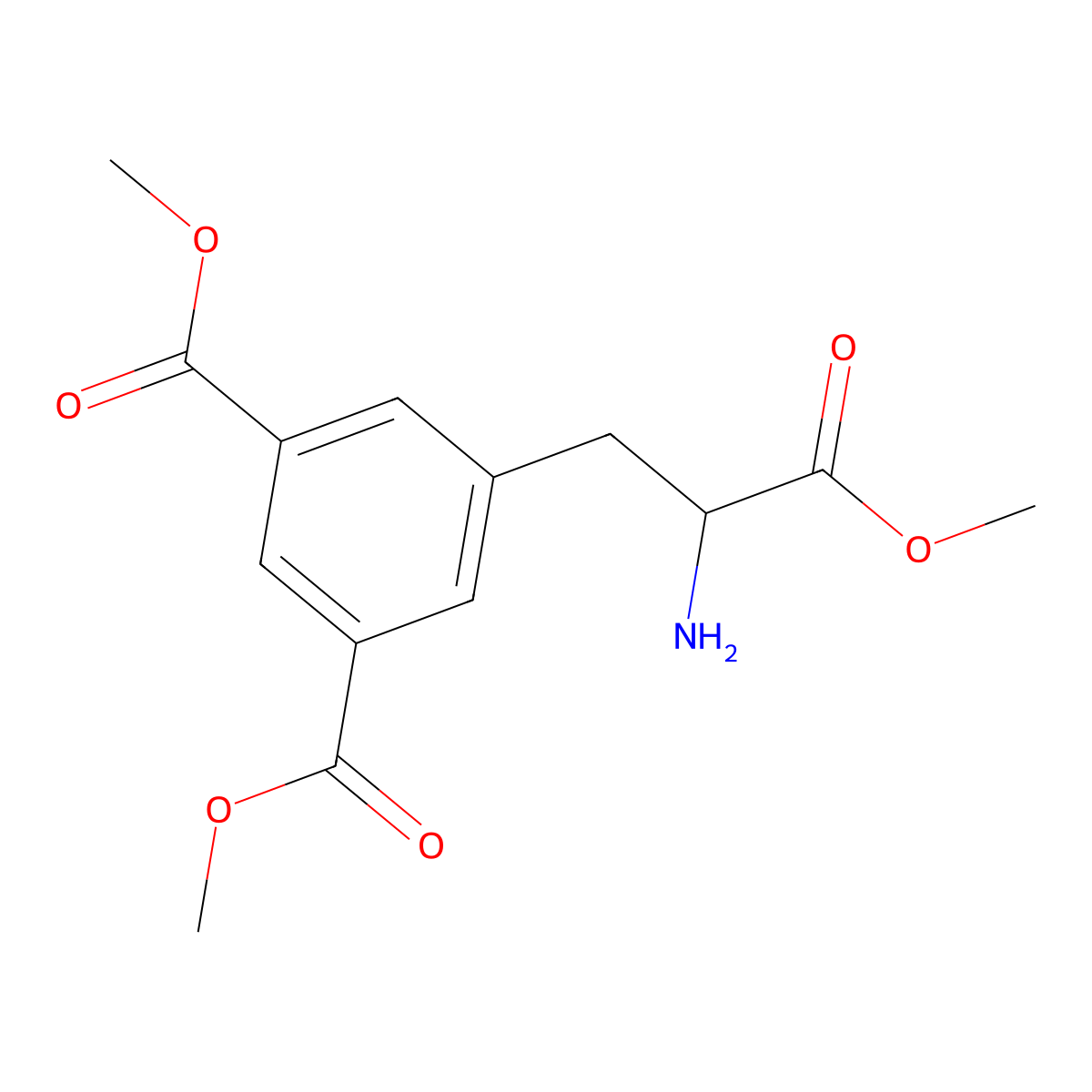 Dimethyl 5-[(2S)-2-amino-3-methoxy-3-oxopropyl]benzene-1,3-dicarboxylate molecular structure, CAS 1212844-92-2