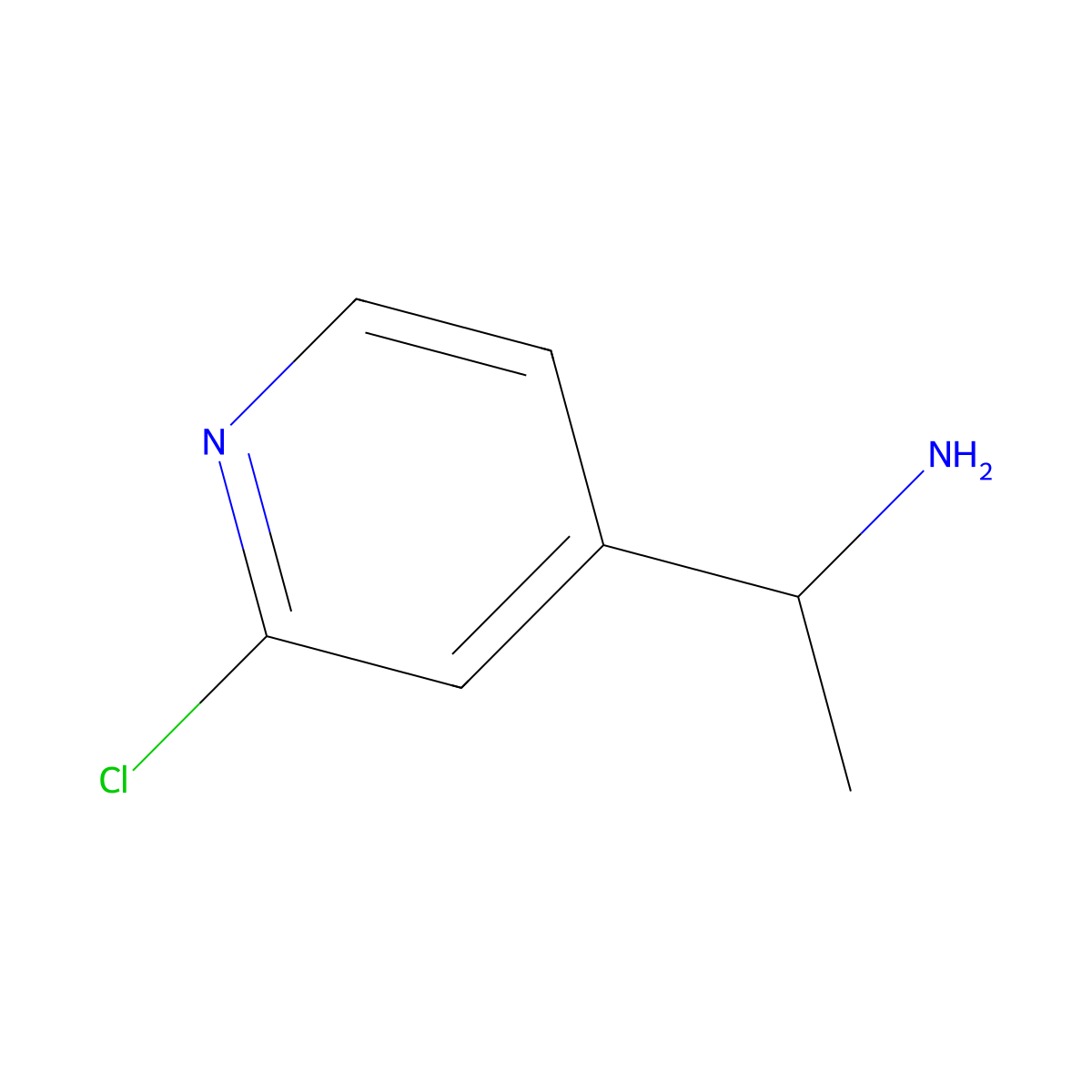 (R)-1-(2-Chloropyridin-4-YL)ethan-1-amine molecular structure, CAS 1212846-40-6