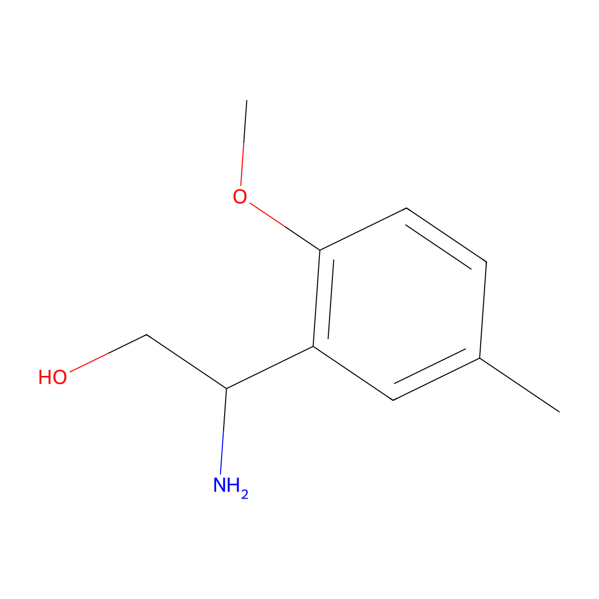 (s)-2-Amino-2-(2-methoxy-5-methylphenyl)ethan-1-ol molecular structure, CAS 1212848-64-0