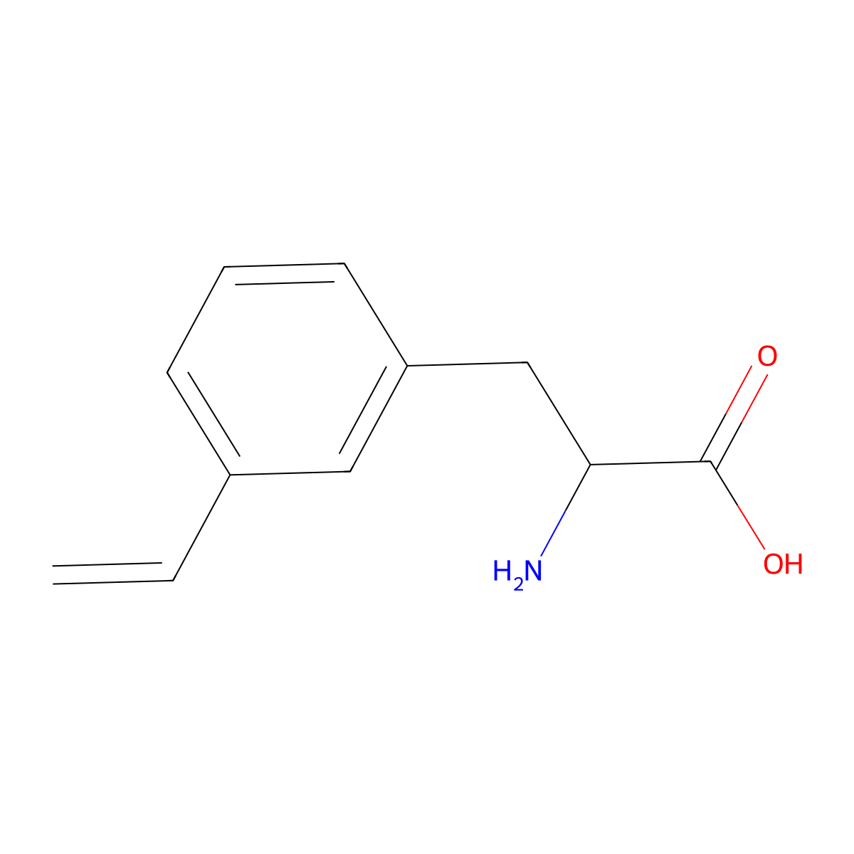 (R)-2-Amino-3-(3-vinylphenyl)propanoic acid molecular structure, CAS 1212849-32-5