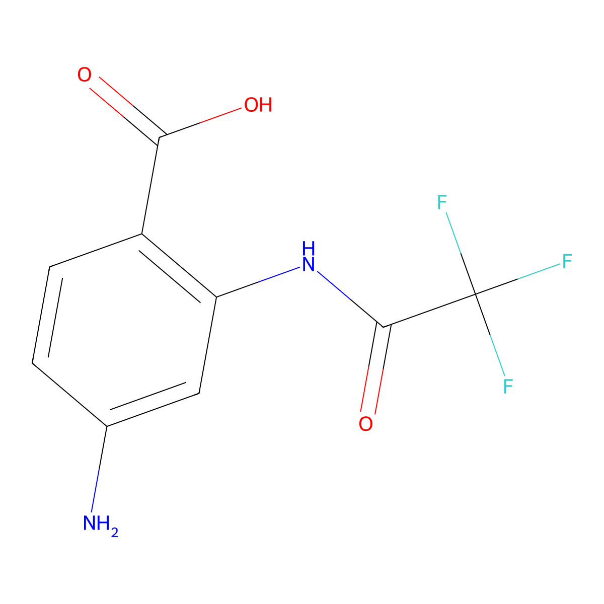 4-amino-N-trifluoroacetyl-anthranilic acid molecular structure, CAS 121285-12-9