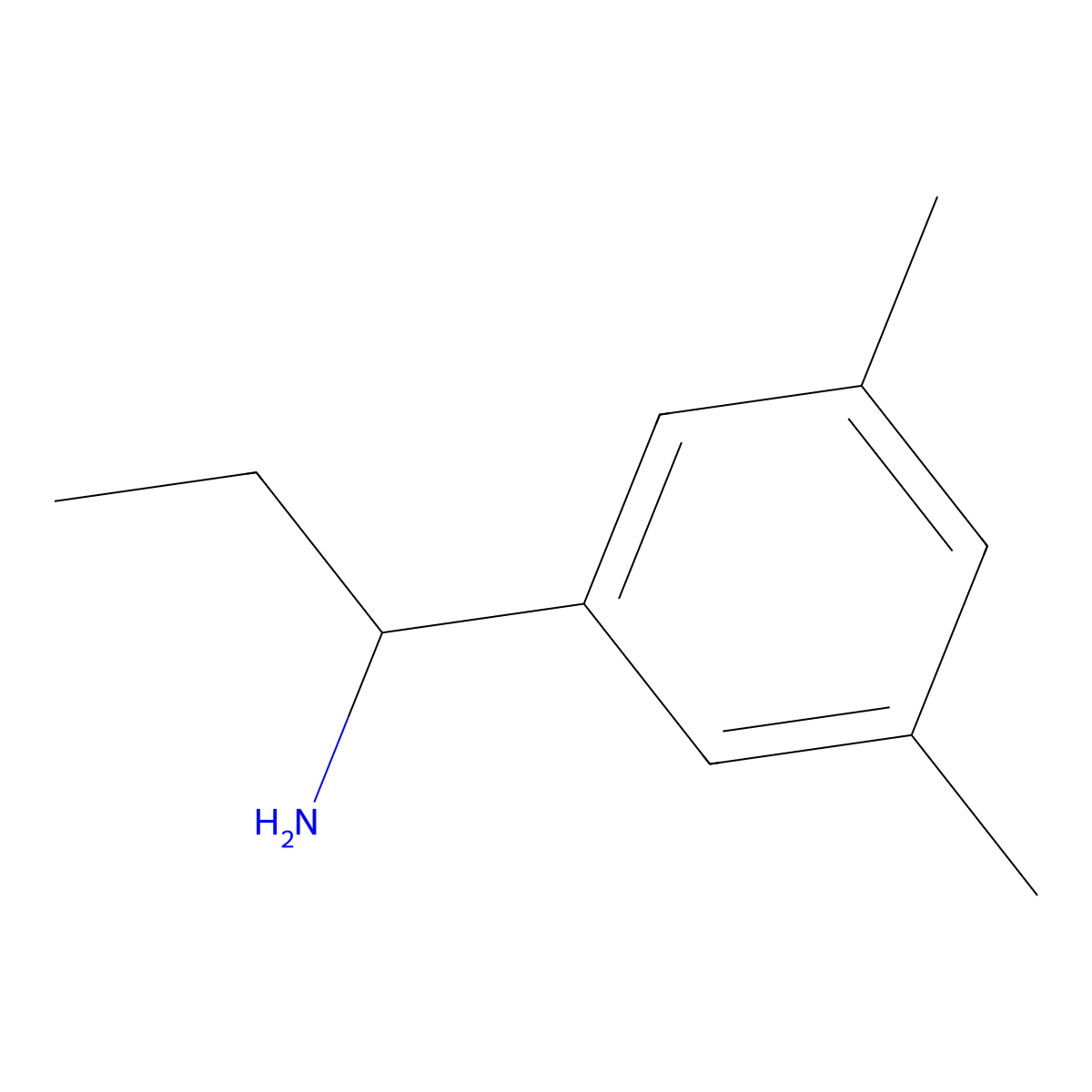 (S)-1-(3,5-dimethylphenyl)propan-1-amine molecular structure, CAS 1212852-35-1