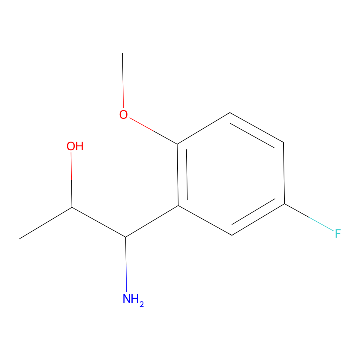 (1S,2R)-1-Amino-1-(5-fluoro-2-methoxyphenyl)propan-2-OL molecular structure, CAS 1212853-06-9