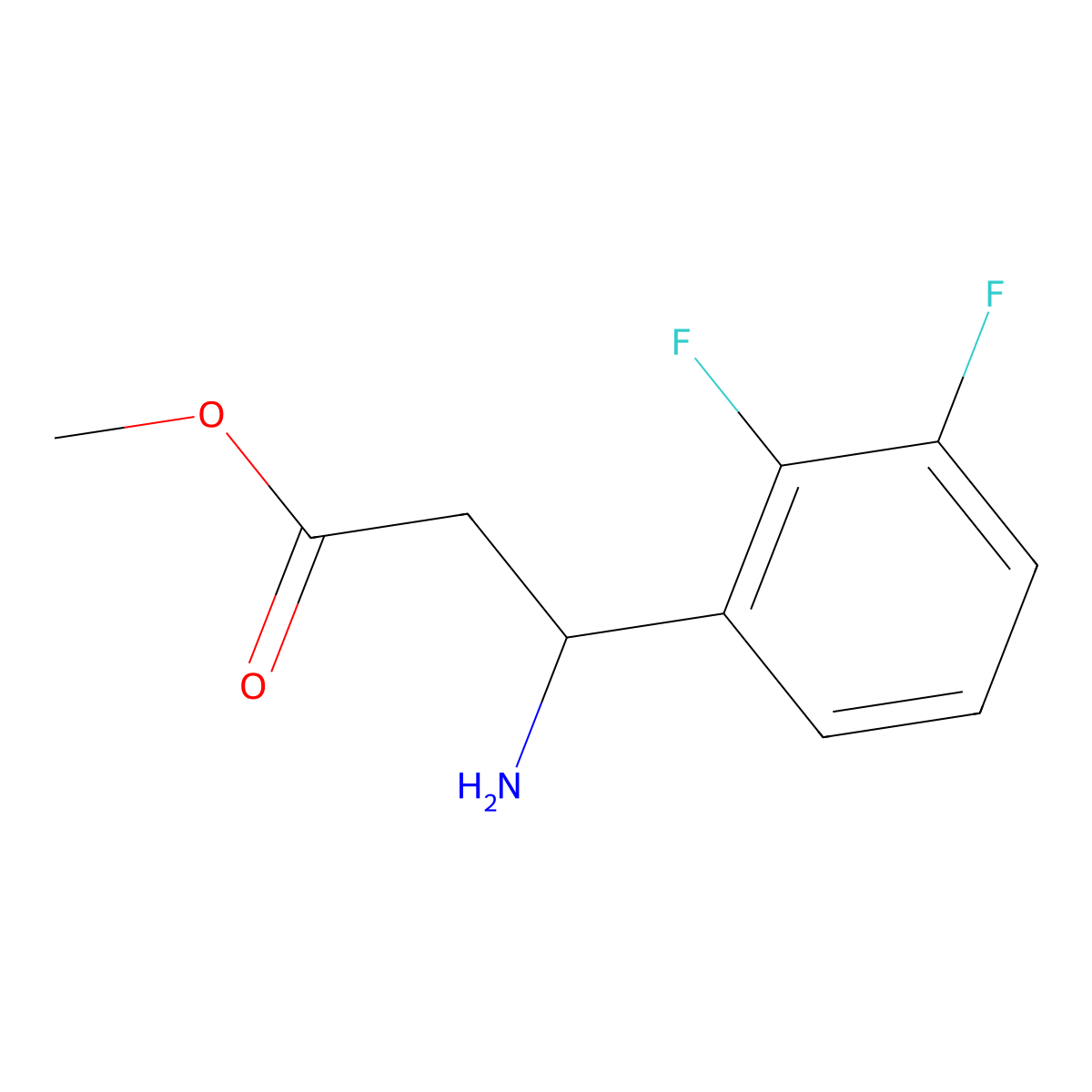Methyl (s)-3-amino-3-(2,3-difluorophenyl)propanoate molecular structure, CAS 1212853-48-9