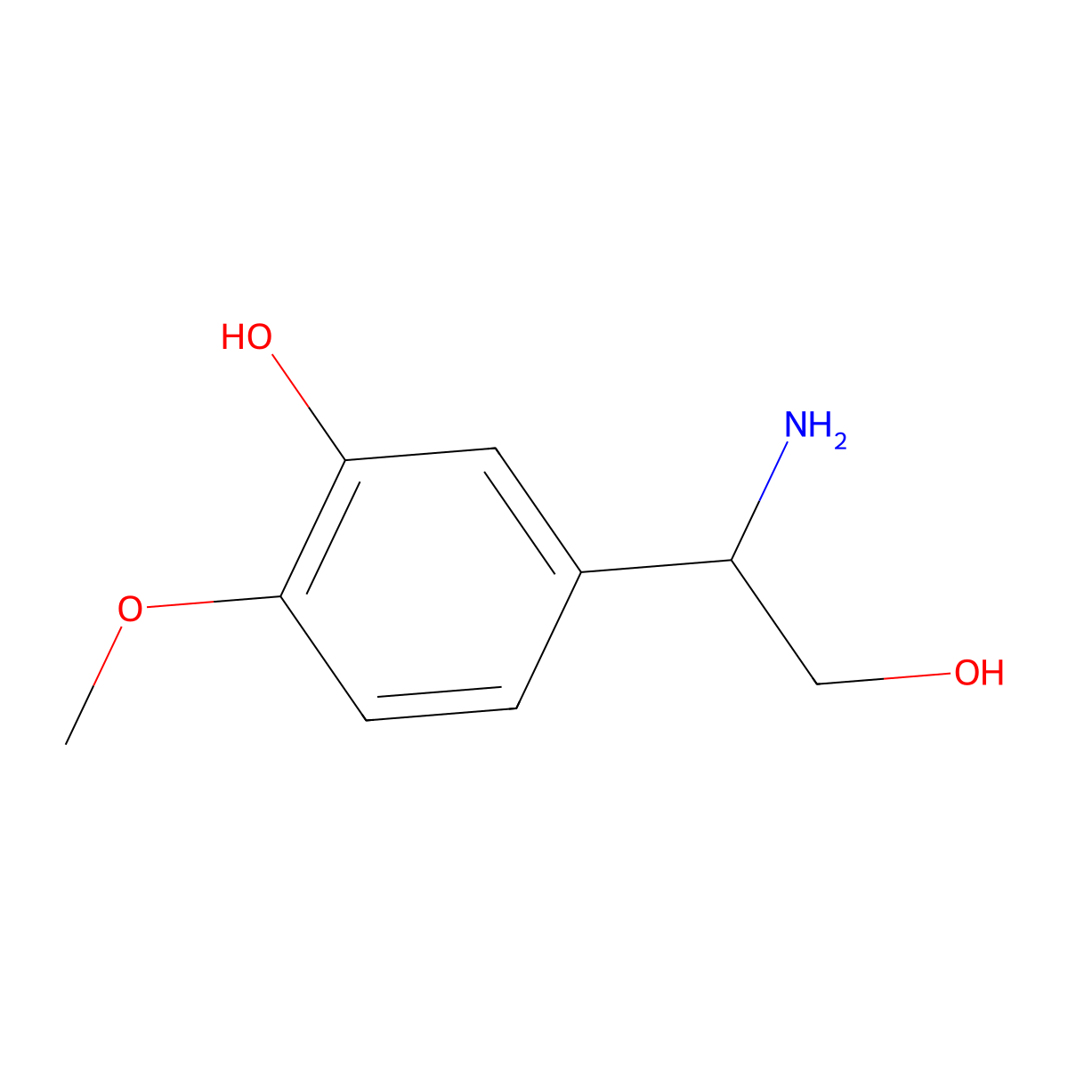 5-[(1R)-1-Amino-2-hydroxyethyl]-2-methoxyphenol molecular structure, CAS 1212853-97-8