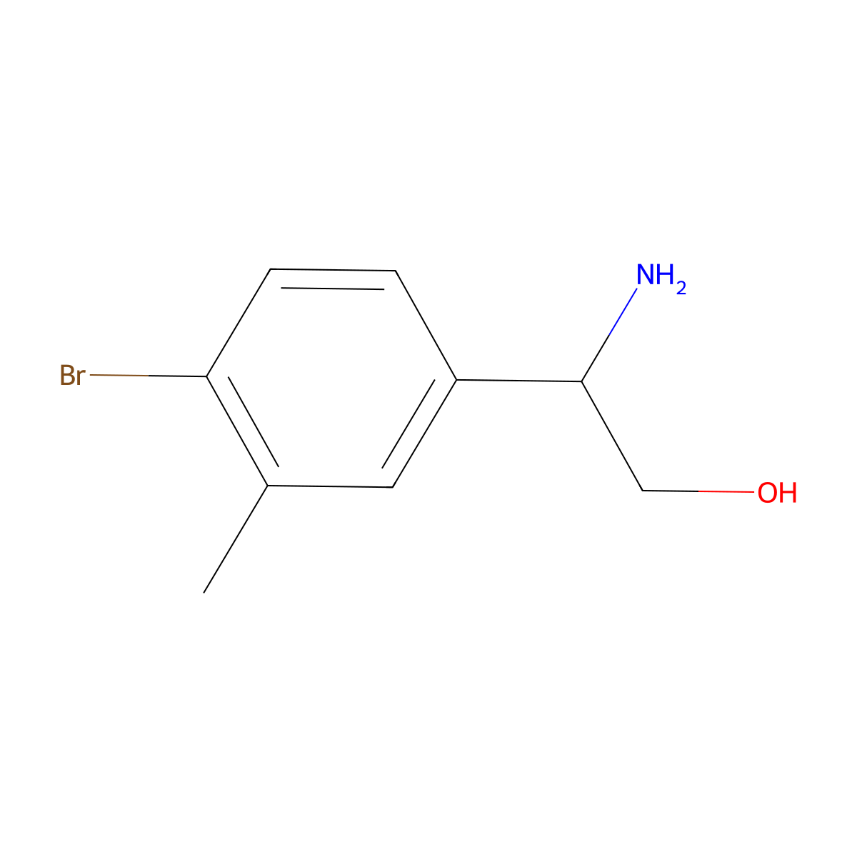 (R)-2-Amino-2-(4-bromo-3-methylphenyl)ethan-1-OL molecular structure, CAS 1212854-43-7