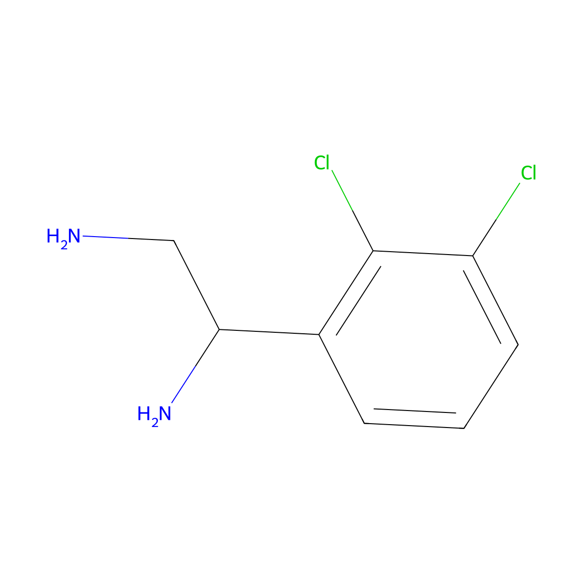 (1S)-1-(2,3-Dichlorophenyl)ethane-1,2-diamine molecular structure, CAS 1212858-69-9