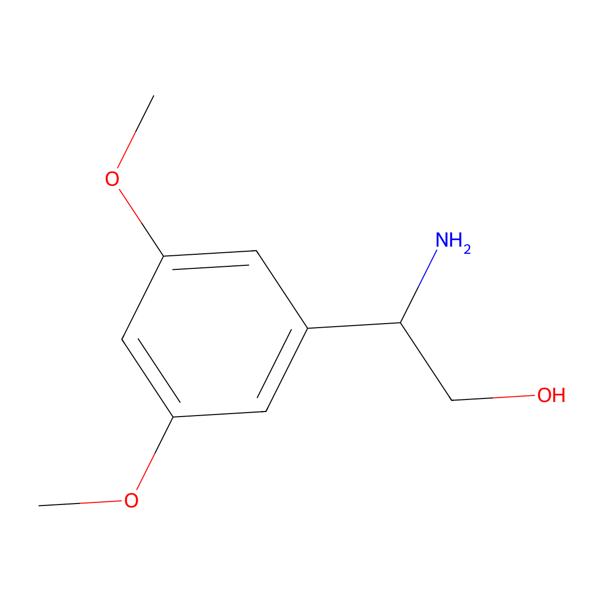 (R)-2-Amino-2-(3,5-dimethoxyphenyl)ethan-1-OL molecular structure, CAS 1212858-72-4
