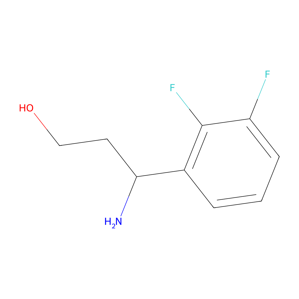 (3R)-3-amino-3-(2,3-difluorophenyl)propan-1-ol molecular structure, CAS 1212859-69-2