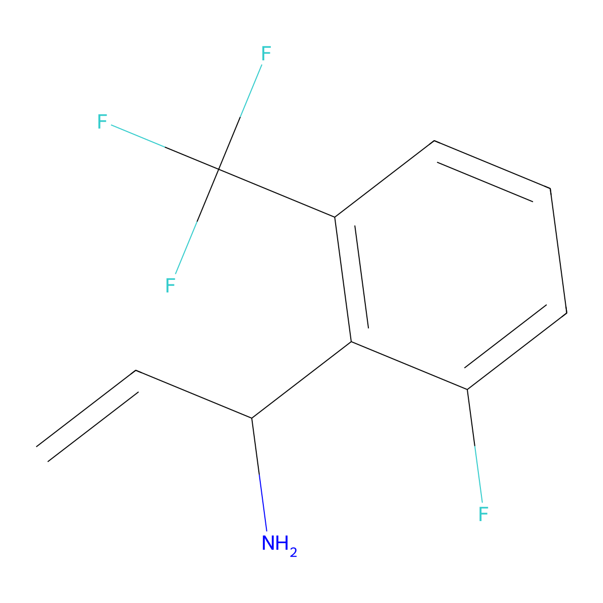 (1R)-1-[2-Fluoro-6-(trifluoromethyl)phenyl]prop-2-en-1-amine molecular structure, CAS 1212861-92-1