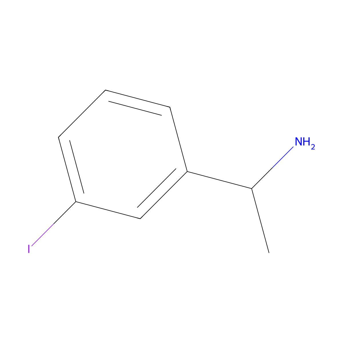 (S)-1-(3-Iodophenyl)ethan-1-amine molecular structure, CAS 1212865-22-9