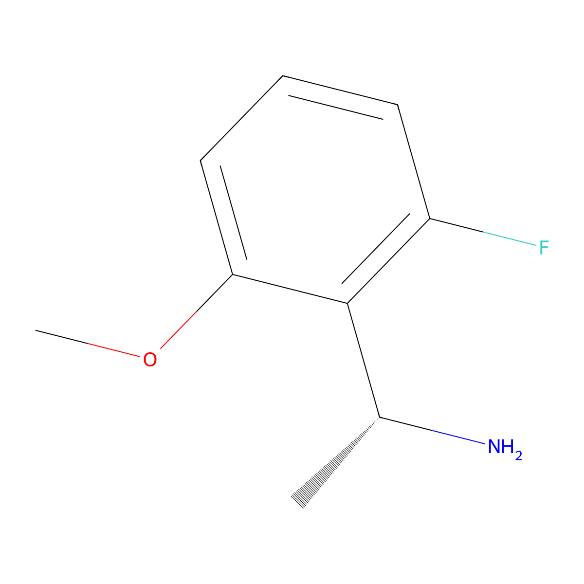 (R)-1-(2-fluoro-6-methoxyphenyl)ethanamine molecular structure, CAS 1212866-82-4