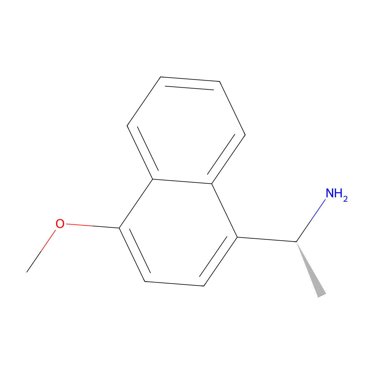 (1R)-1-(4-methoxynaphthalen-1-yl)ethan-1-amine molecular structure, CAS 1212867-17-8