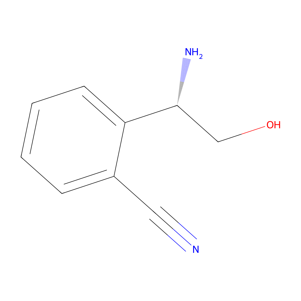 (S)-2-(1-Amino-2-hydroxyethyl)benzonitrile molecular structure, CAS 1212867-42-9