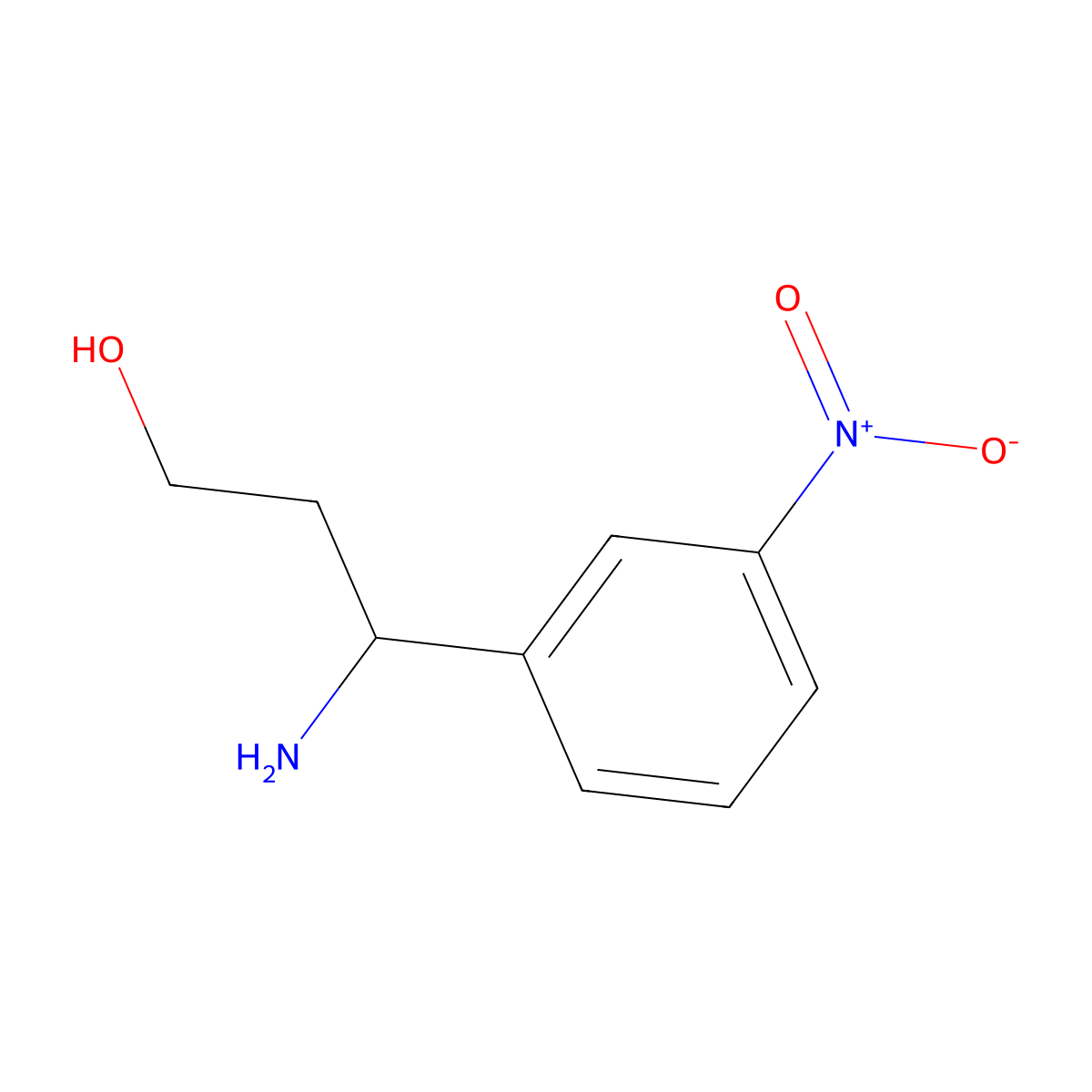 (3r)-3-Amino-3-(3-nitrophenyl)propan-1-ol molecular structure, CAS 1212868-44-4