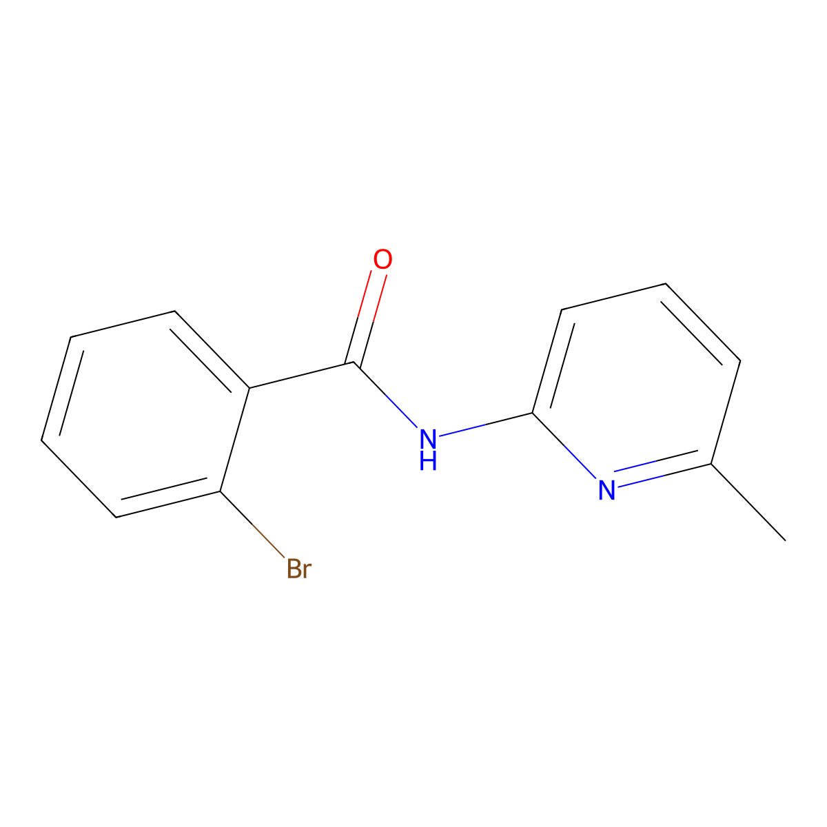 2-bromo-N-(6-methylpyridin-2-yl)benzamide molecular structure, CAS 121287-67-0