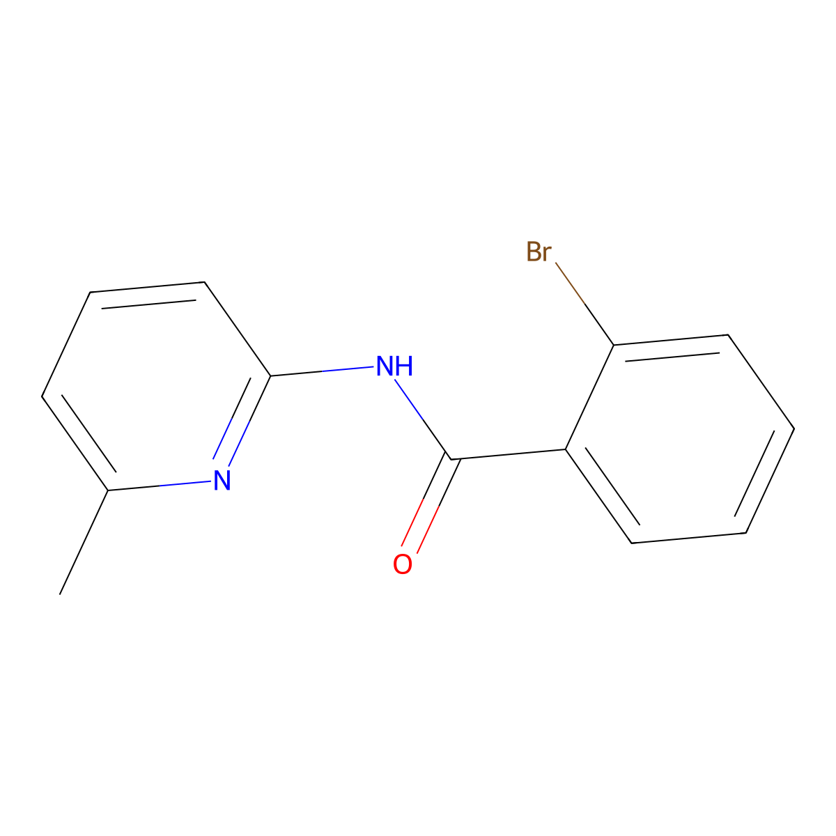 2-bromo-N-(6-methylpyridin-2-yl)benzamide molecular structure, CAS 121287-67-0