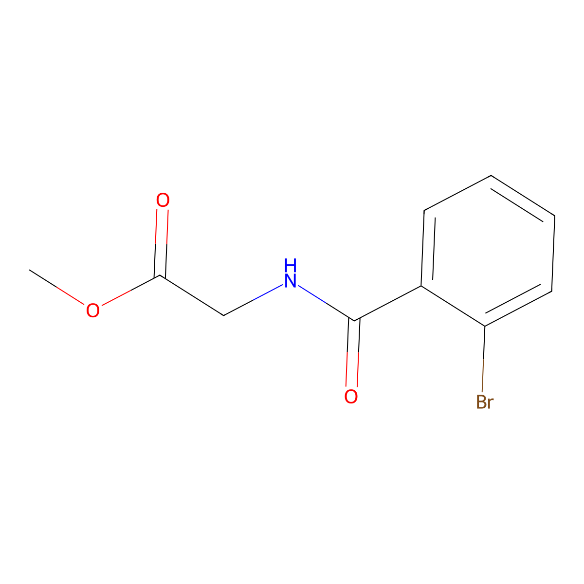 Methyl [(2-bromobenzoyl)amino]acetate molecular structure, CAS 121287-68-1