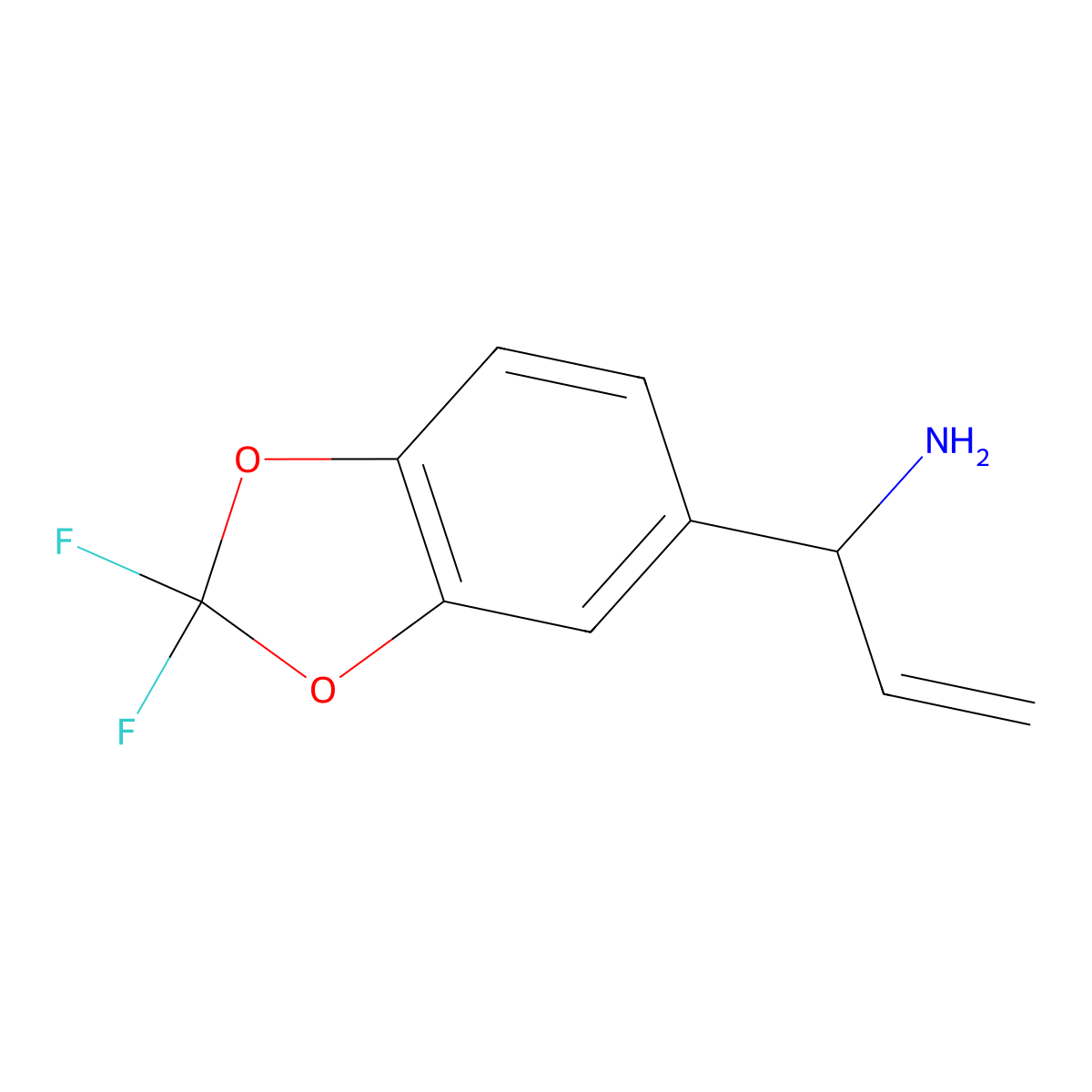 (S)-1-(2,2-difluorobenzo[d][1,3]dioxol-5-yl)prop-2-en-1-amine hydrochloride molecular structure, CAS 1212870-27-3