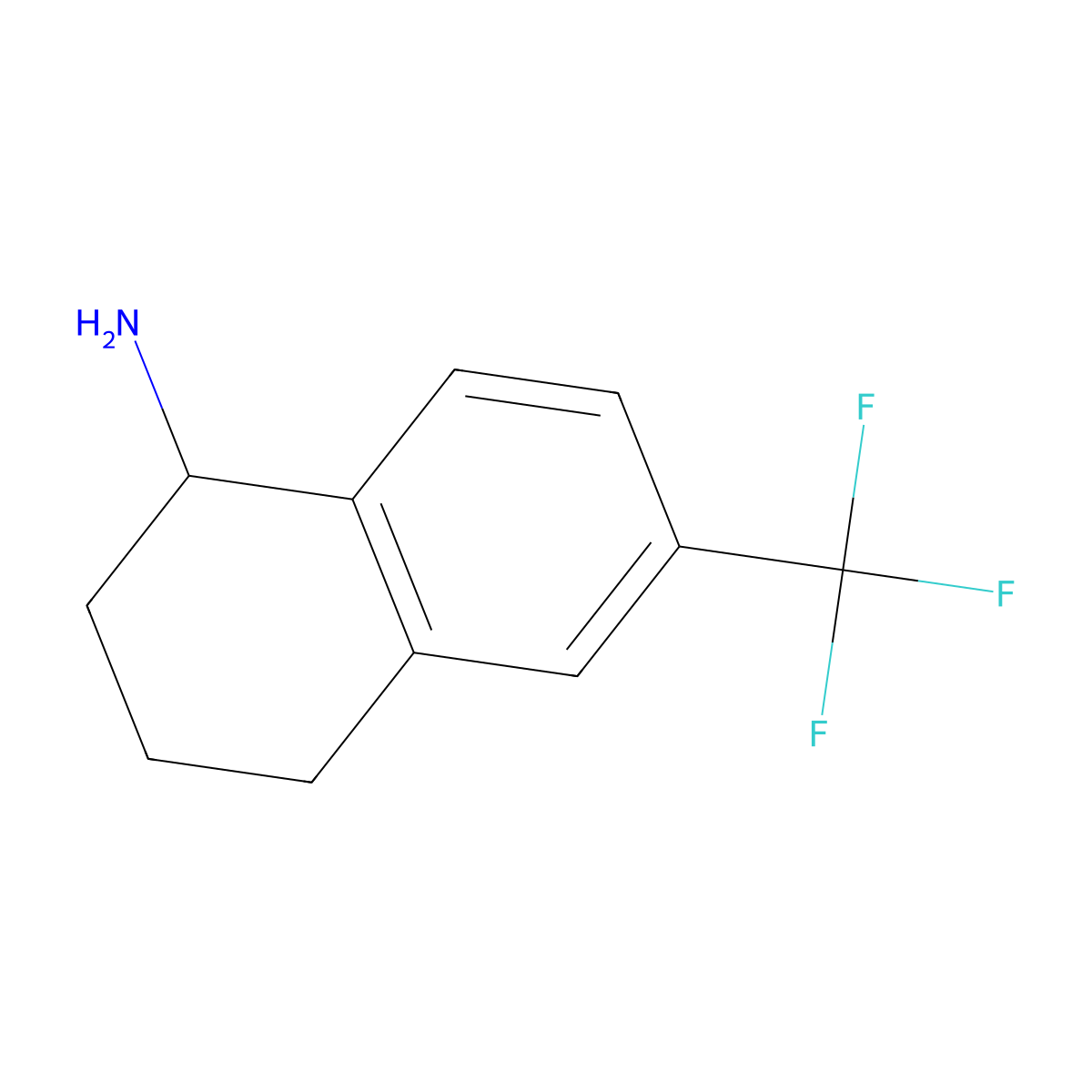 (S)-6-(Trifluoromethyl)-1,2,3,4-tetrahydronaphthalen-1-amine molecular structure, CAS 1212870-73-9