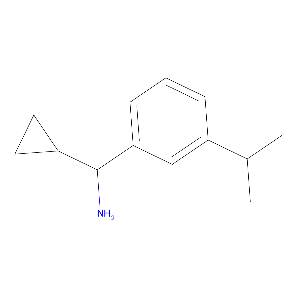 (1S)Cyclopropyl[3-(methylethyl)phenyl]methylamine molecular structure, CAS 1212876-20-4