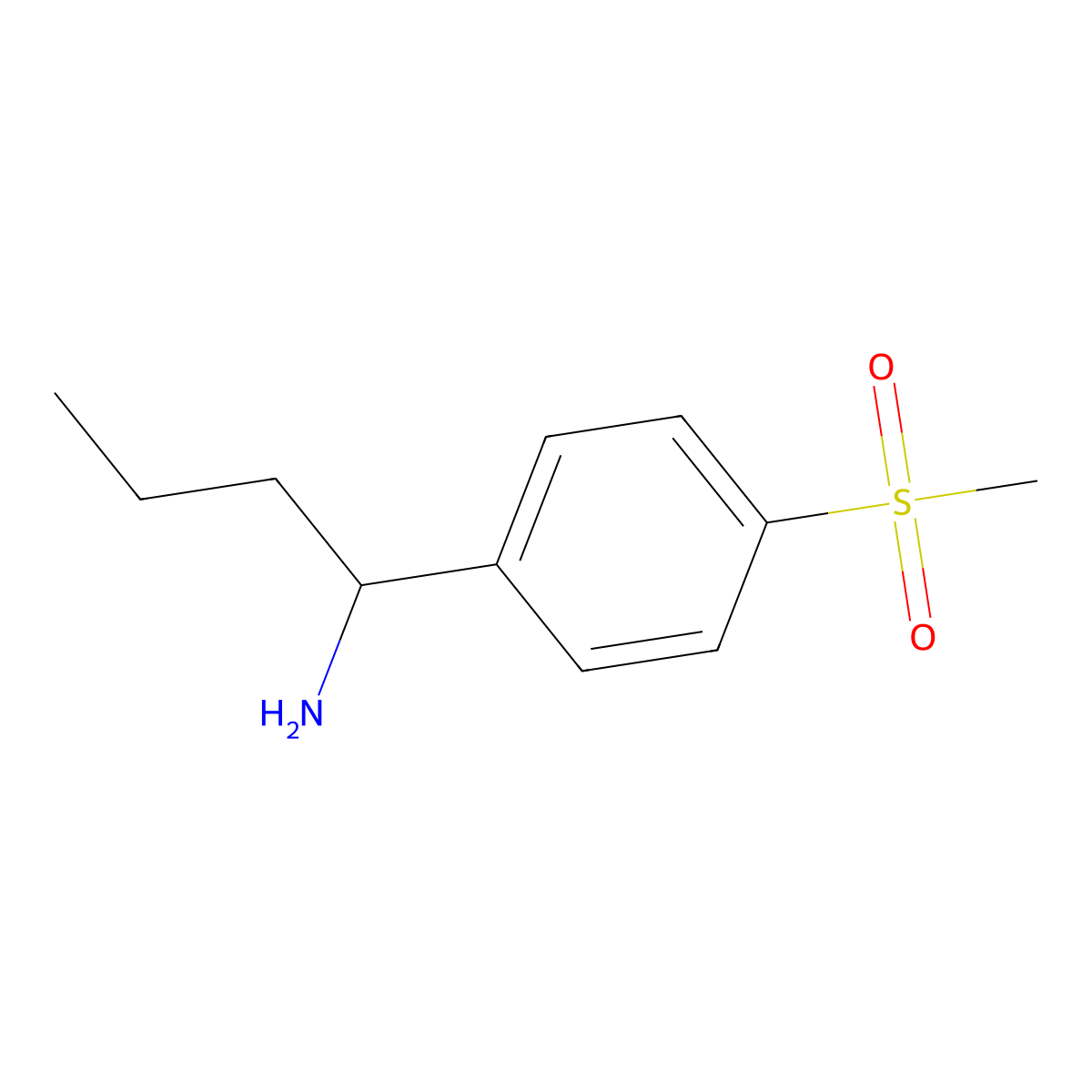 (R)-1-(4-(Methylsulfonyl)phenyl)butan-1-amine molecular structure, CAS 1212876-69-1