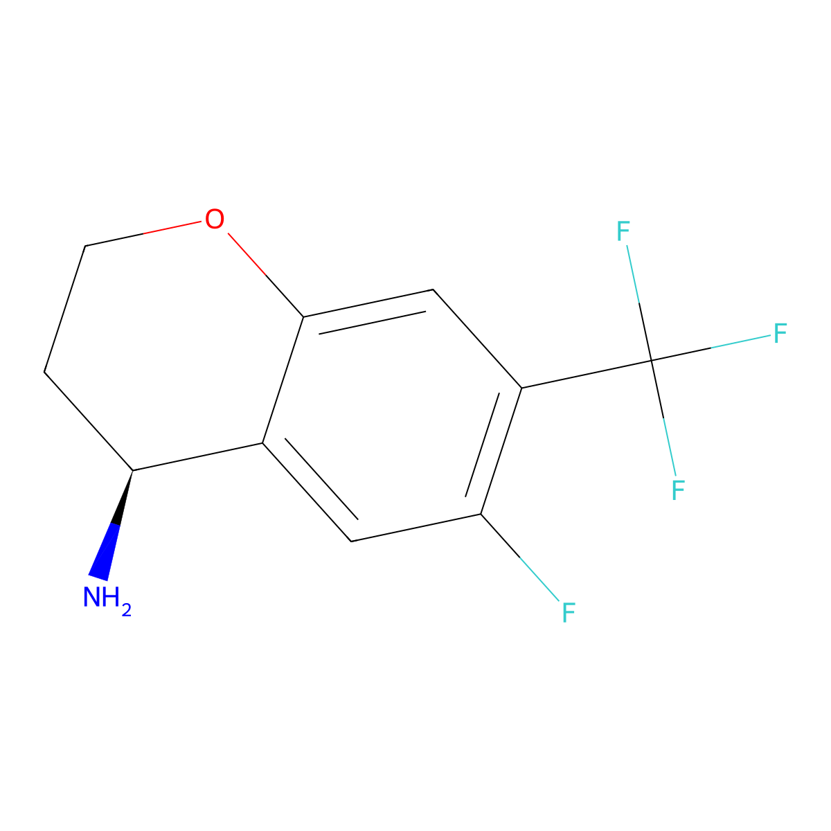 (S)-6-Fluoro-7-(trifluoromethyl)chroman-4-amine molecular structure, CAS 1212877-83-2