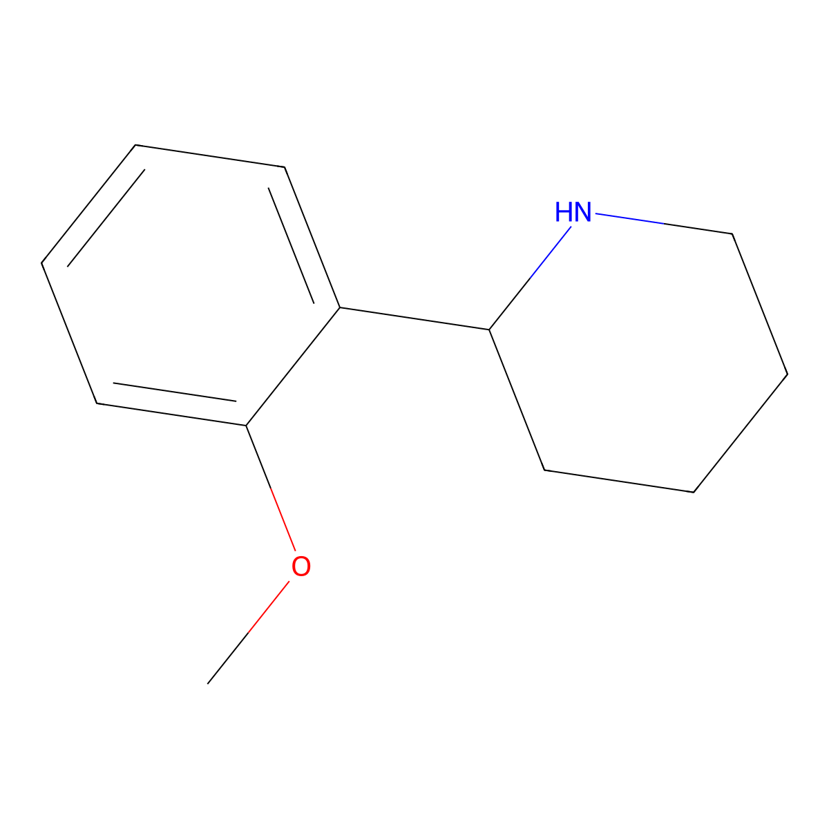 (2R)-2-(2-methoxyphenyl)piperidine molecular structure, CAS 1212879-33-8