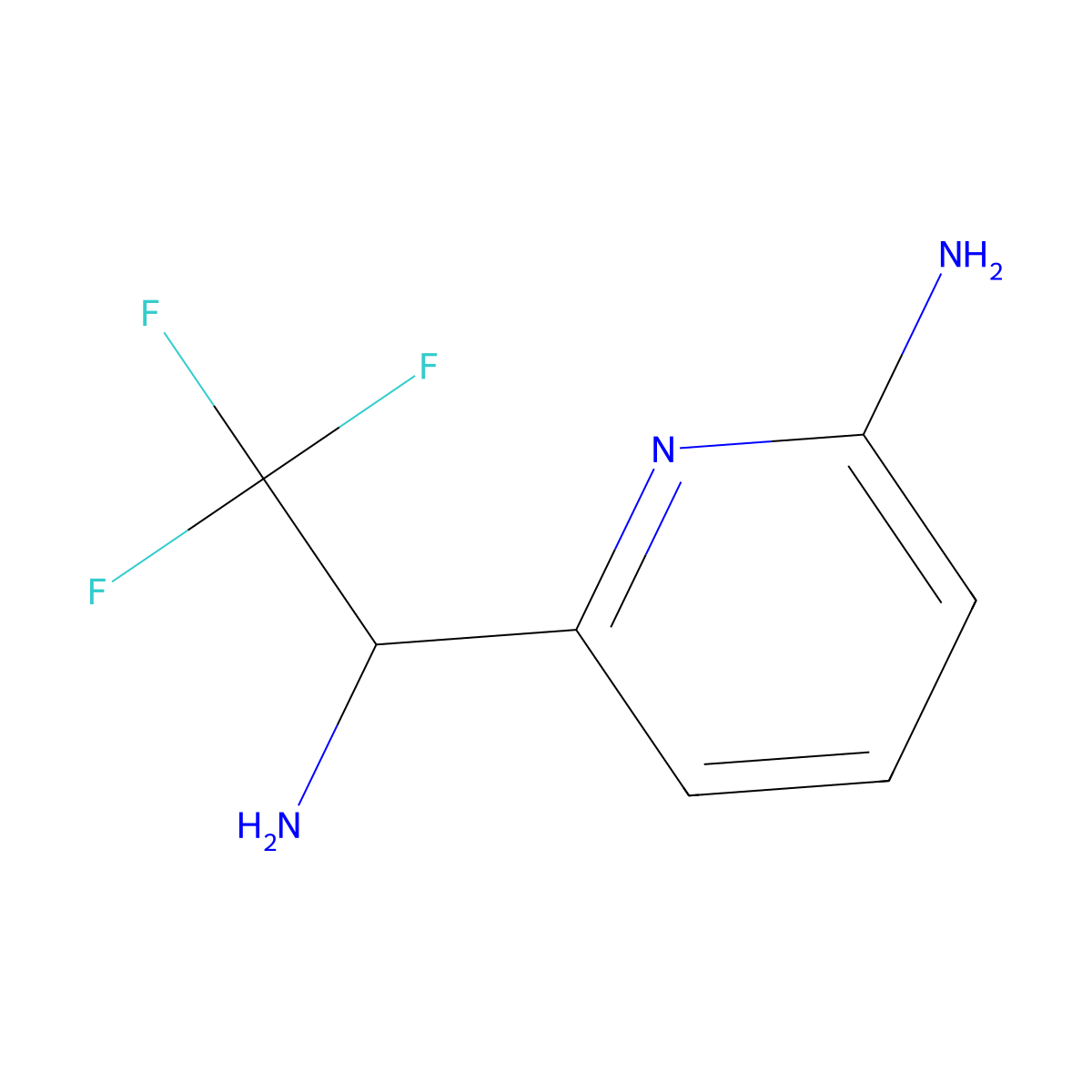 (R)-6-(1-Amino-2,2,2-trifluoroethyl)pyridin-2-amine molecular structure, CAS 1212879-41-8