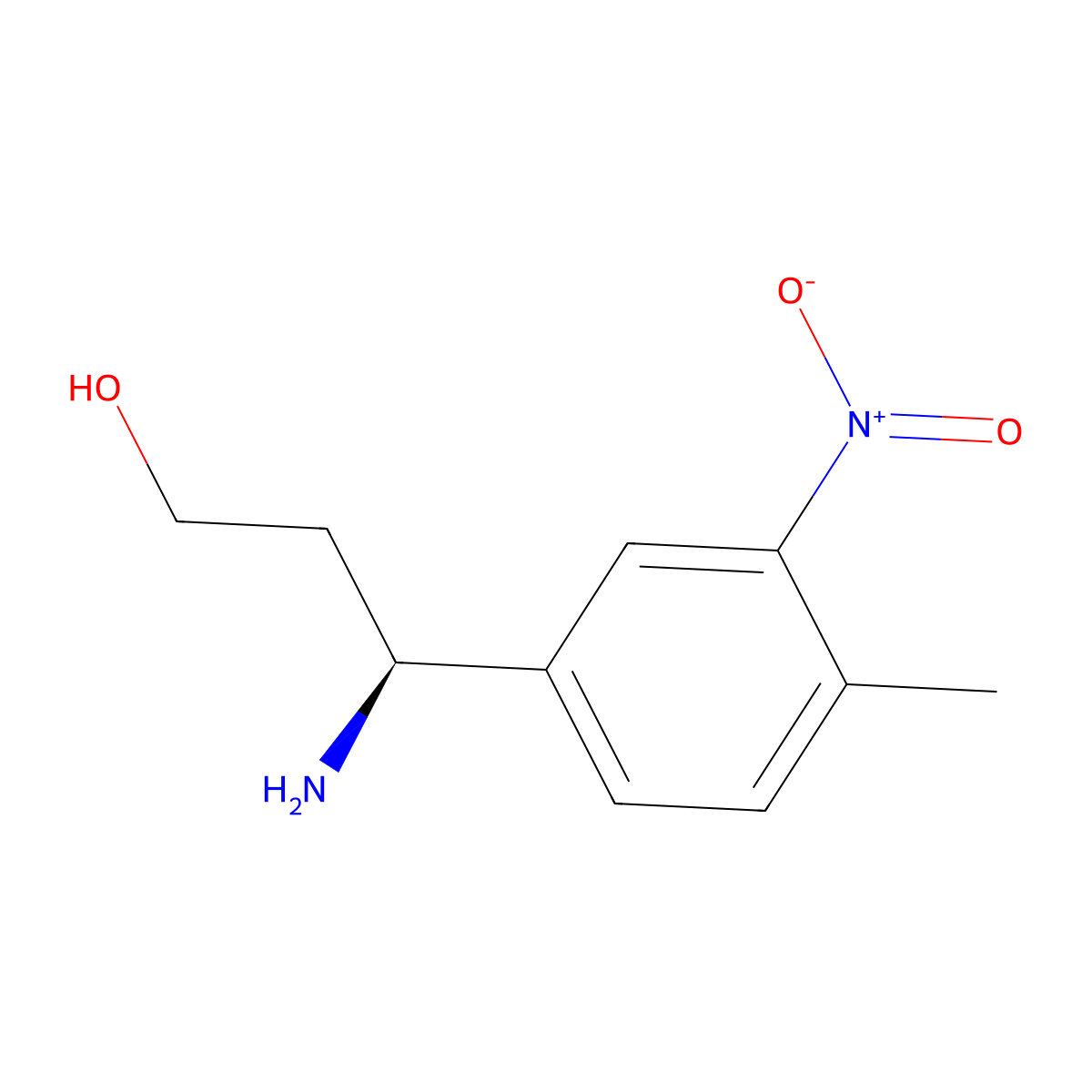 (3S)-3-amino-3-(4-methyl-3-nitrophenyl)propan-1-ol molecular structure, CAS 1212883-14-1