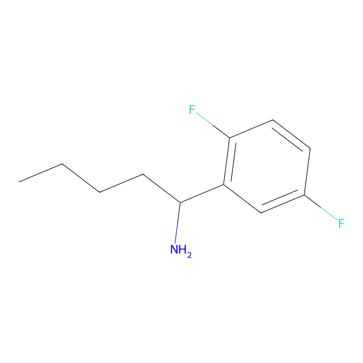 (R)-1-(2,5-Difluorophenyl)pentan-1-amine molecular structure, CAS 1212883-70-9