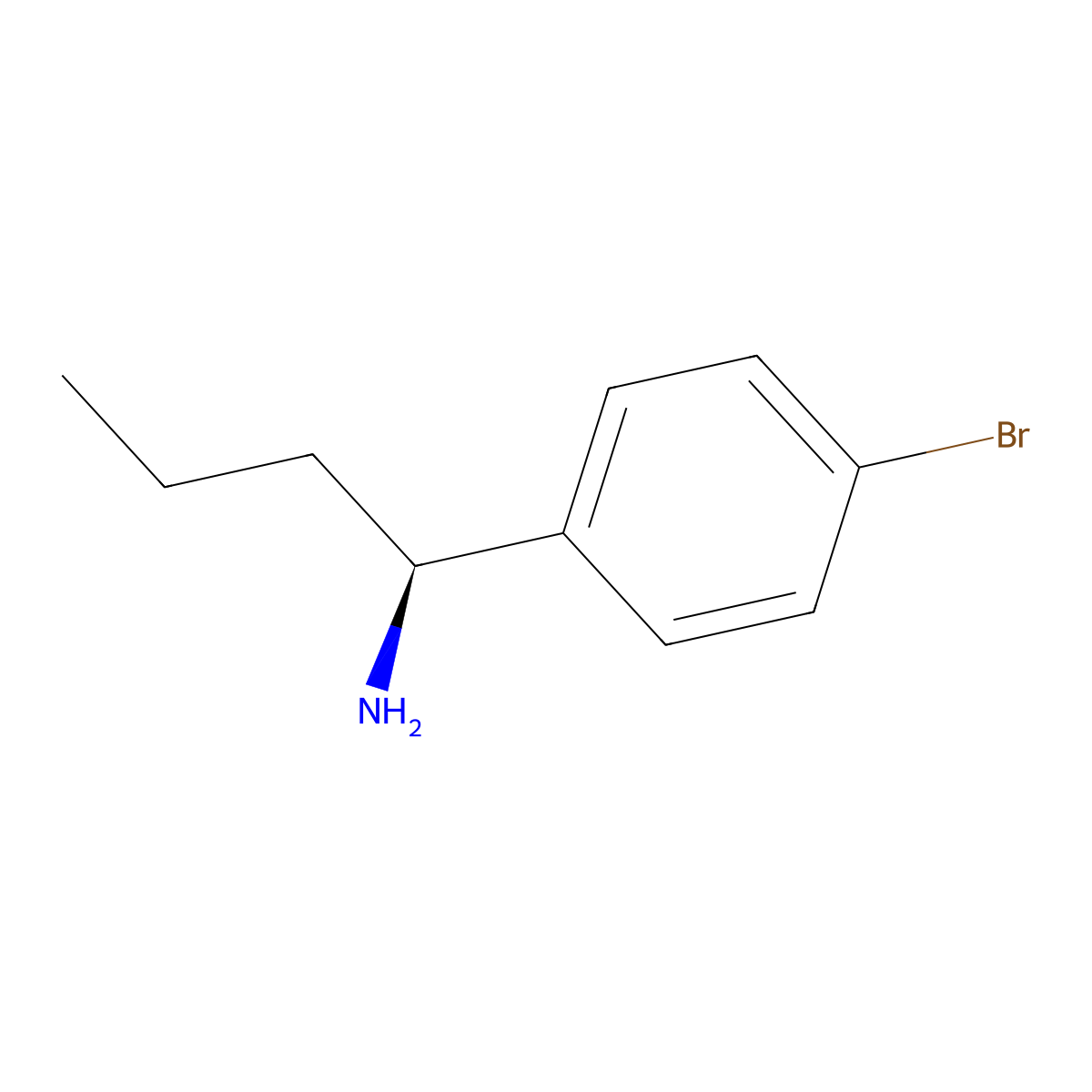 (S)-1-(4-Bromophenyl)butan-1-amine molecular structure, CAS 1212883-99-2