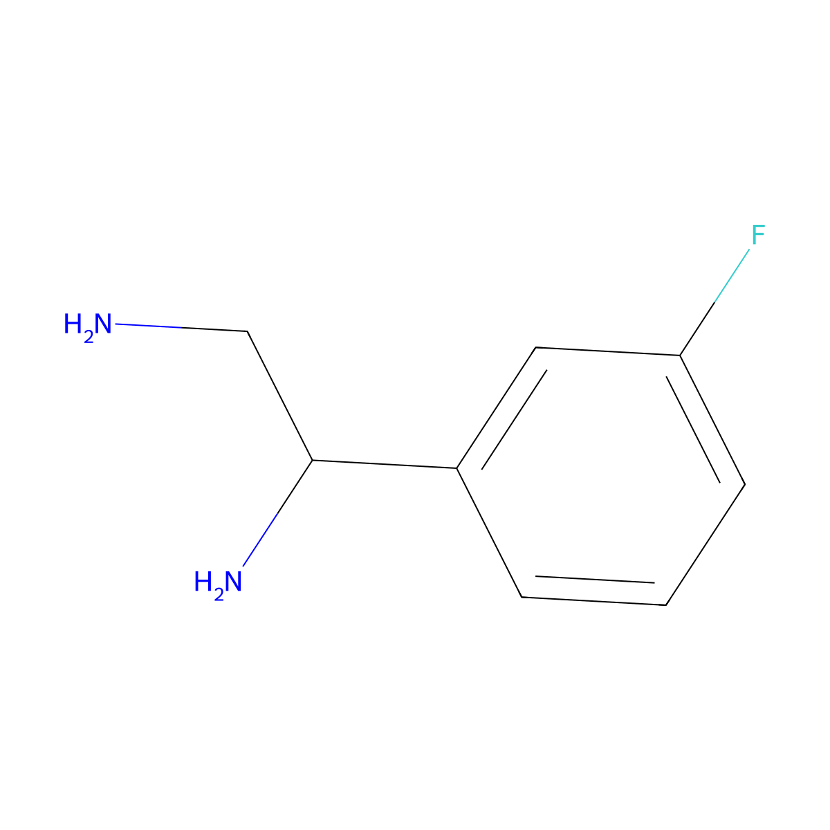 (1S)-1-(3-Fluorophenyl)ethane-1,2-diamine molecular structure, CAS 1212884-05-3