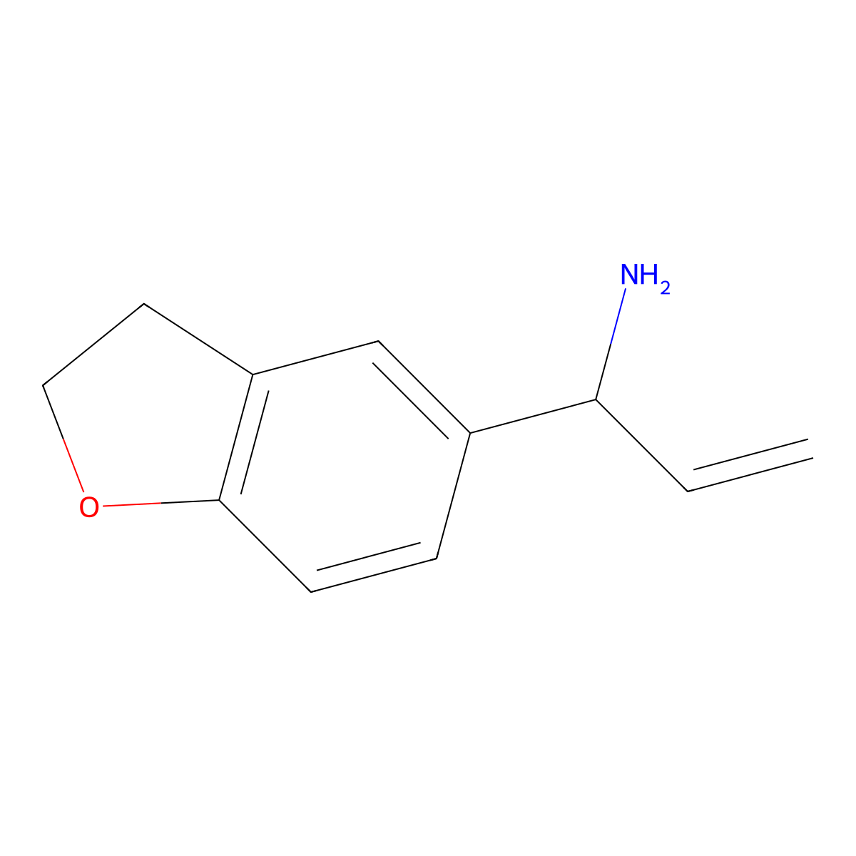 (I+/-R)-I+/--Ethenyl-2,3-dihydro-5-benzofuranmethanamine molecular structure, CAS 1212887-15-4
