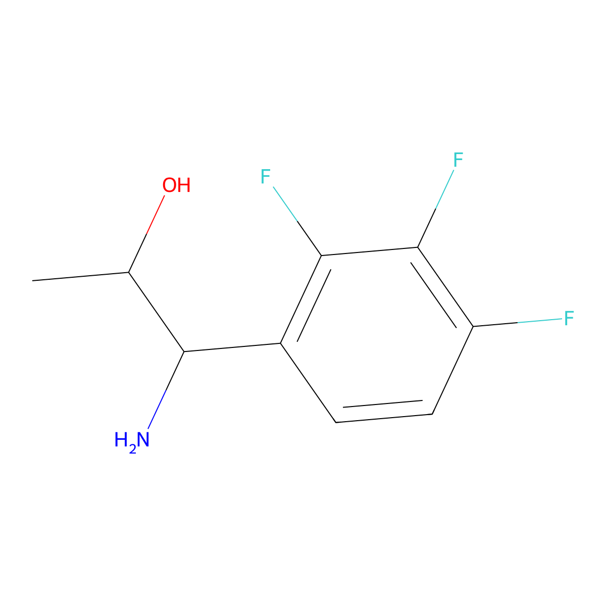 (1S,2R)-1-Amino-1-(2,3,4-trifluorophenyl)propan-2-OL molecular structure, CAS 1212888-00-0