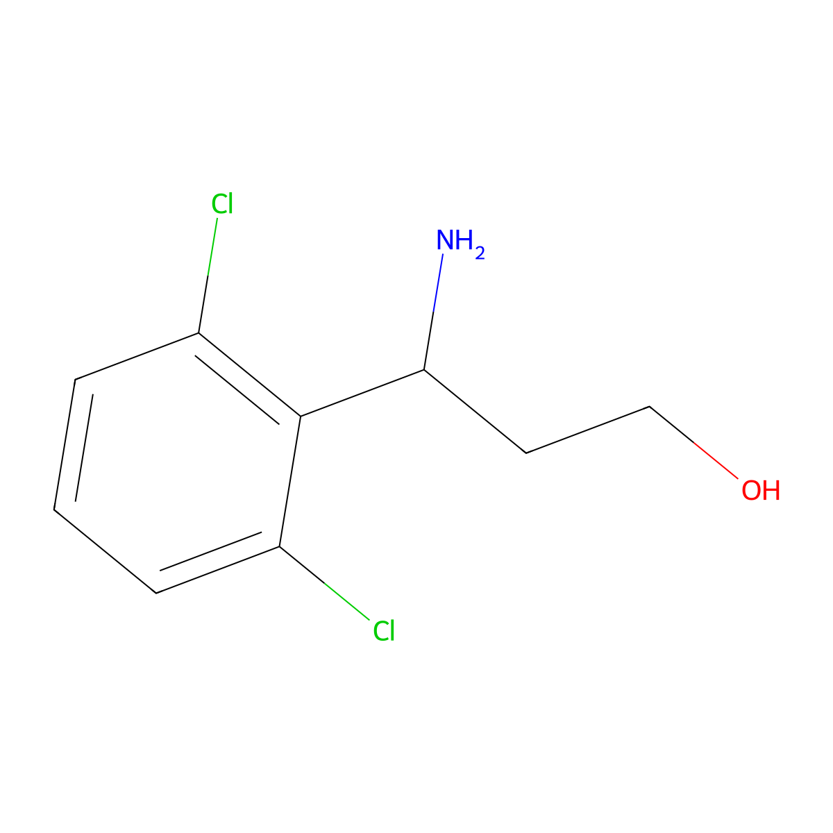 (3S)-3-Amino-3-(2,6-dichlorophenyl)propan-1-OL molecular structure, CAS 1212889-89-8