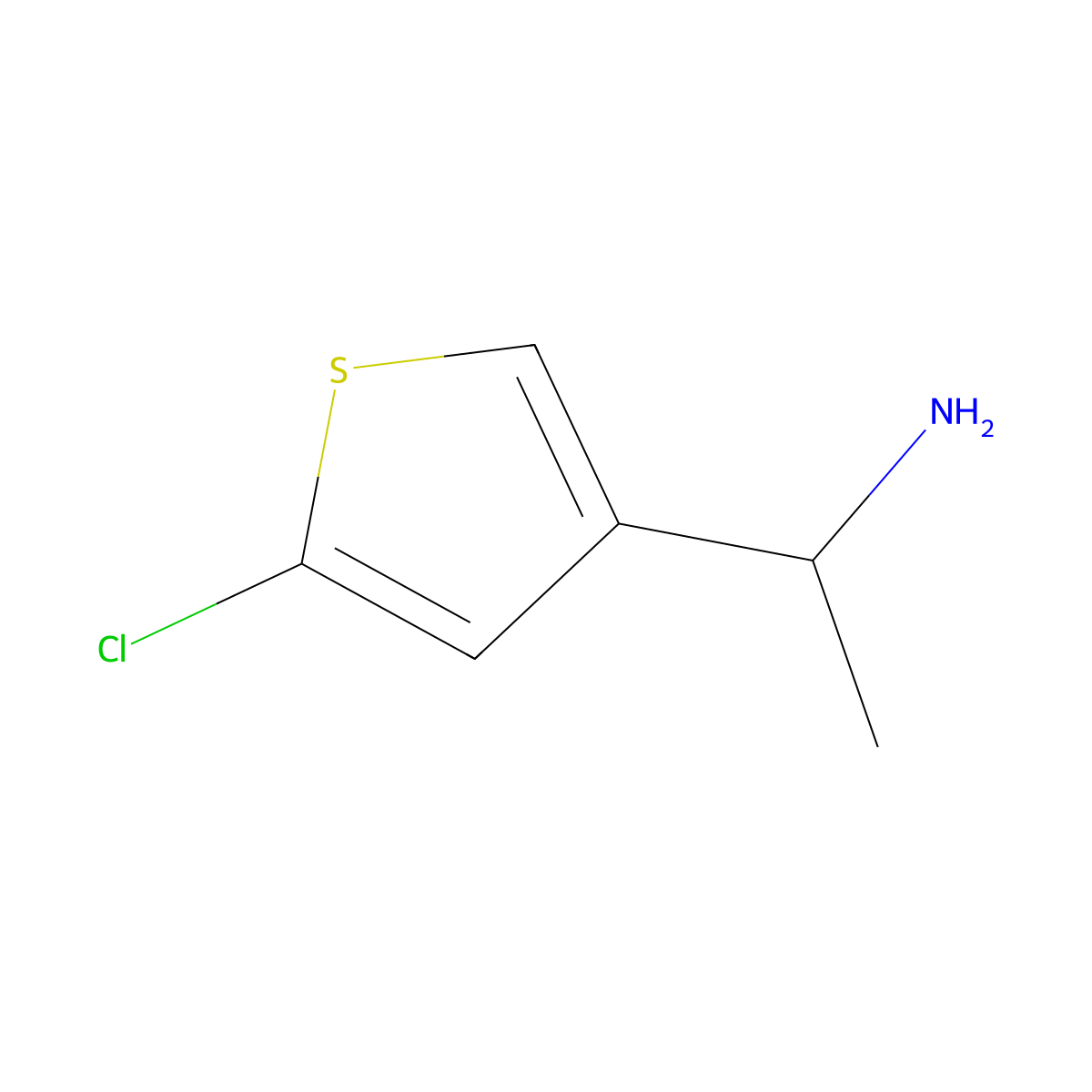 (1R)-1-(5-chlorothiophen-3-yl)ethan-1-amine molecular structure, CAS 1212892-97-1