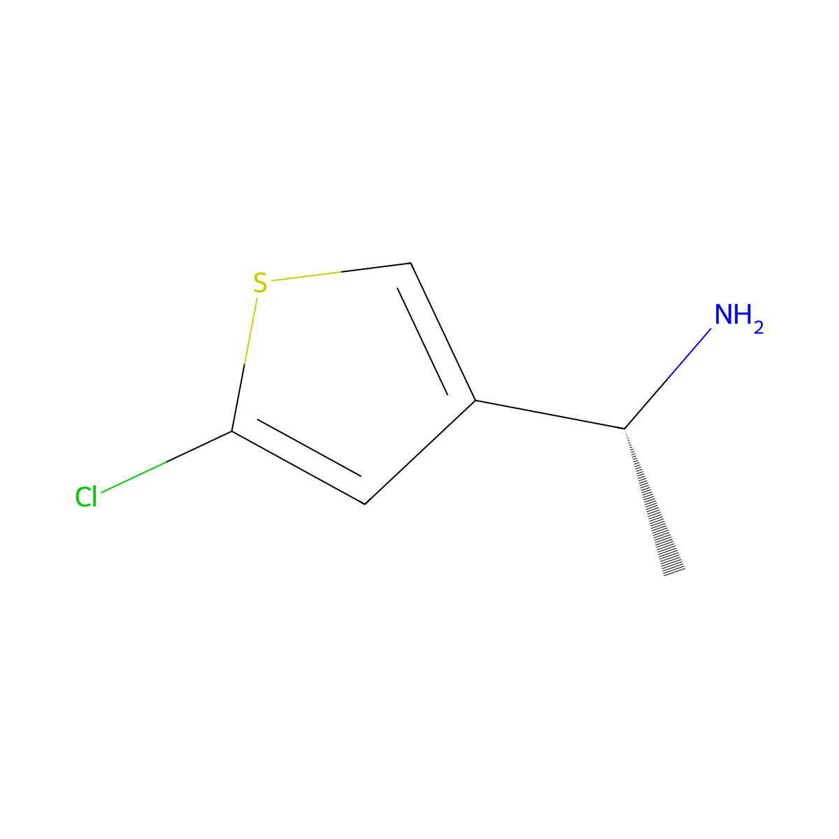 (1R)-1-(5-chlorothiophen-3-yl)ethan-1-amine molecular structure, CAS 1212892-97-1