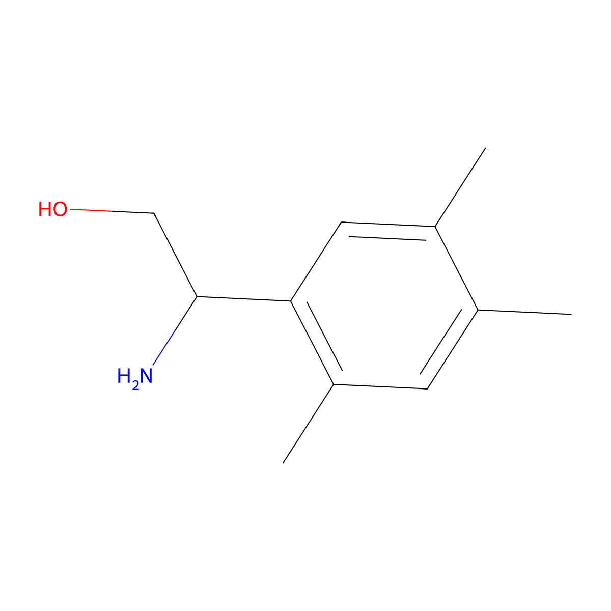 (r)-2-Amino-2-(2,4,5-trimethylphenyl)ethan-1-ol molecular structure, CAS 1212902-92-5