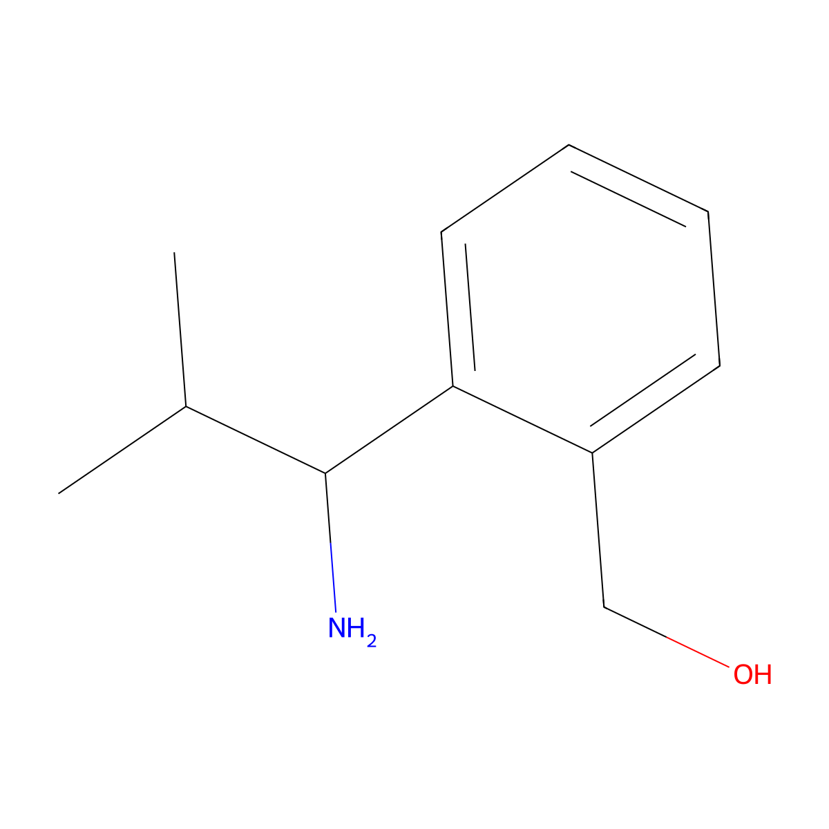 (R)-(2-(1-Amino-2-methylpropyl)phenyl)methanol molecular structure, CAS 1212903-08-6
