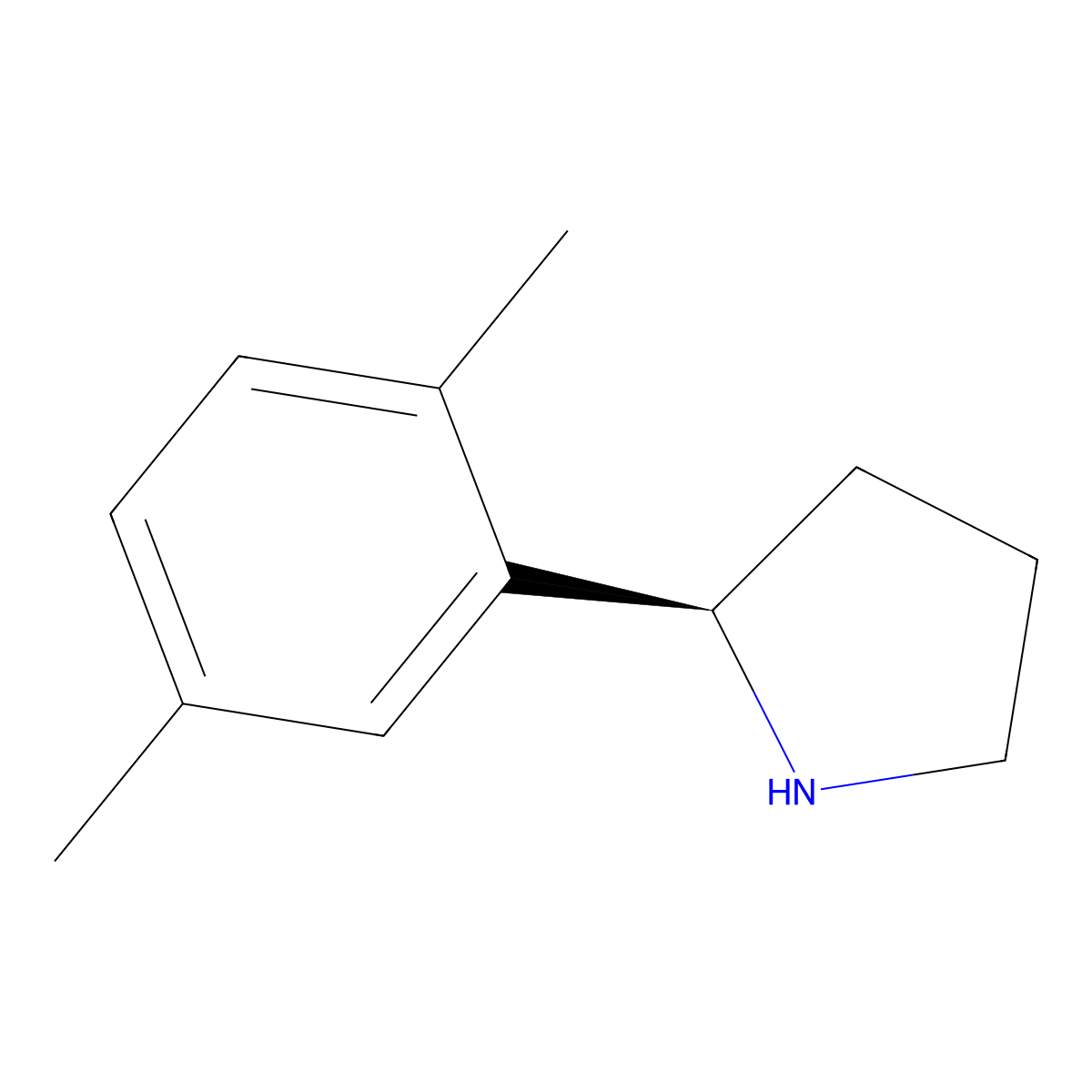 (R)-2-(2,5-Dimethylphenyl)pyrrolidine molecular structure, CAS 1212904-28-3