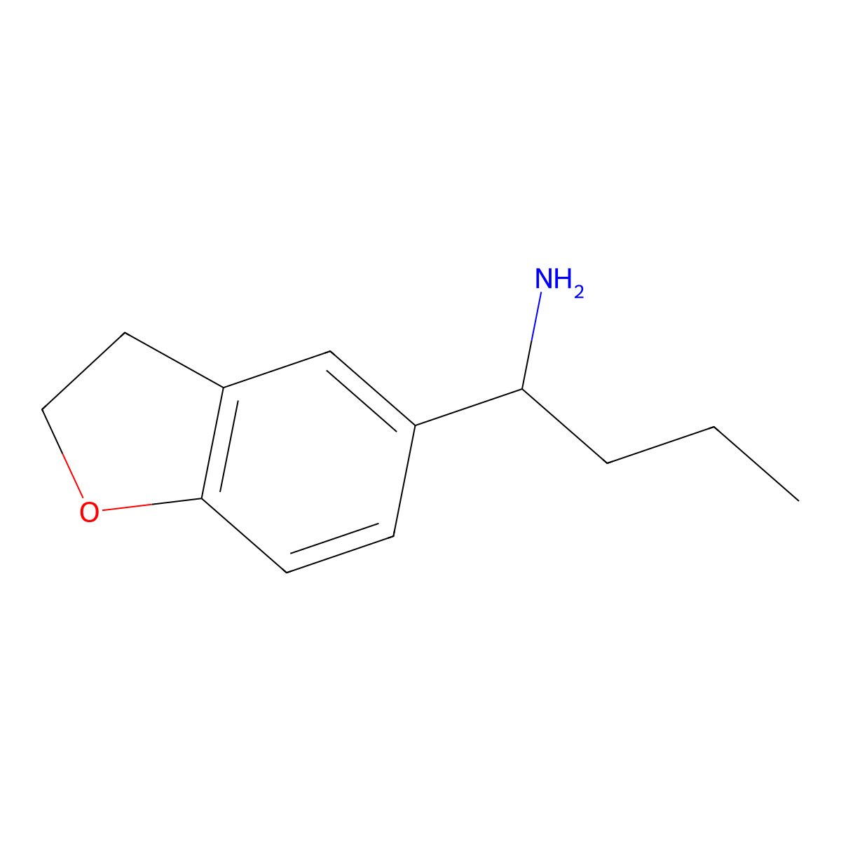 (1R)-1-(2,3-dihydro-1-benzofuran-5-yl)butan-1-amine molecular structure, CAS 1212904-91-0